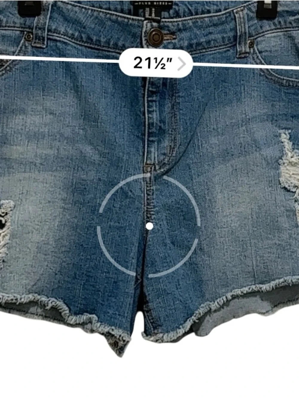 Forever 21 Light Blue Distressed Denim Cutoff Shorts